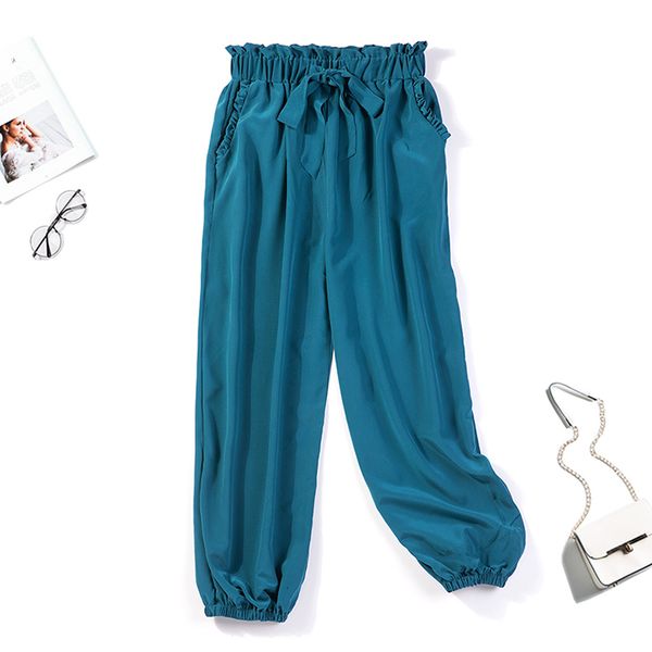 pants women's 100% pure silk belt elastic waist jogger pants trousers multi colors jn134, Black;white
pants women's 100% pure silk belt elastic waist jogger pants trousers multi colors jn134, Black;white