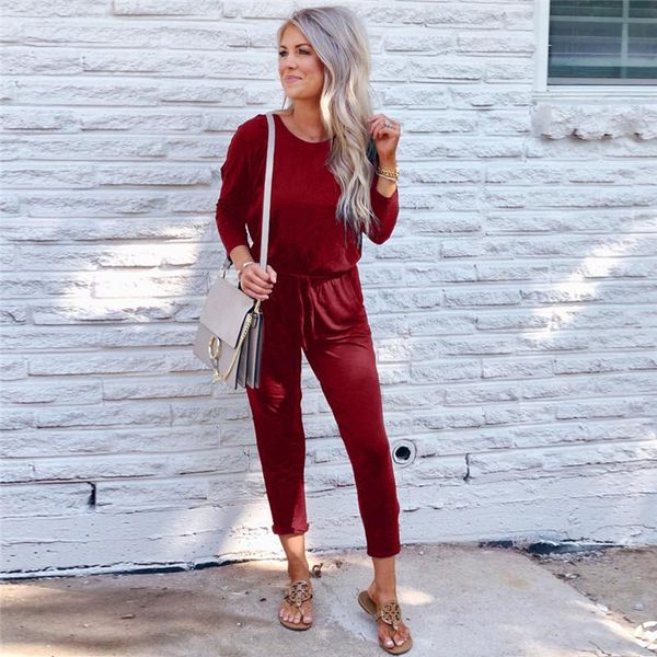 women's jumpsuits & rompers yelite 2021 jumpsuit long sleeve round neck autumn winter casual loose solid playsuit size s-xl, Black;white
women's jumpsuits & rompers yelite 2021 jumpsuit long sleeve round neck autumn winter casual loose solid playsuit size s-xl, Black;white