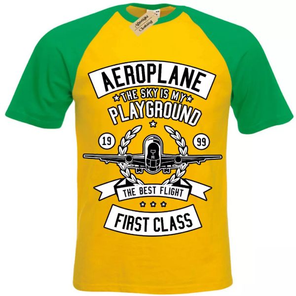 El Cielo Es mi Parque Infantil Camiseta Aeroplano Manga Corta Béisbol, White;black
El Cielo Es mi Parque Infantil Camiseta Aeroplano Manga Corta Béisbol, White;black
