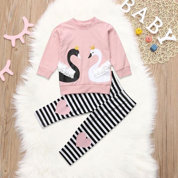 clothing sets 2021 toddler baby girls clothes cartoon swan print sweatshirt +pants kids outfits autumn girl 1 2 3 4 5 years, White
clothing sets 2021 toddler baby girls clothes cartoon swan print sweatshirt +pants kids outfits autumn girl 1 2 3 4 5 years, White