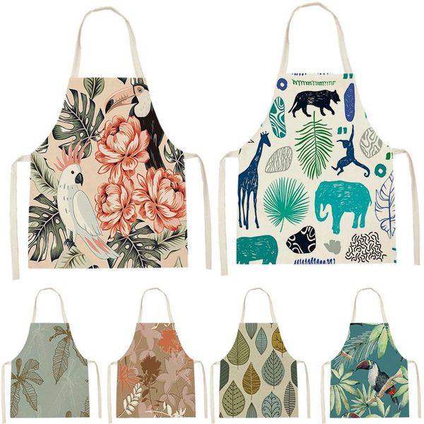 aprons 1pcs tropical jungle women apron for home decorative kitchen chef pinafore leaves parrot cooking bib 68-55cm grembiule
aprons 1pcs tropical jungle women apron for home decorative kitchen chef pinafore leaves parrot cooking bib 68-55cm grembiule