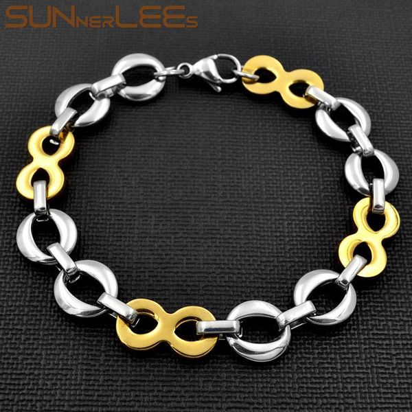link, chain sunnerlees fashion jewelry stainless steel bracelet 12mm geometric link silver gold color for men women sc103 b, Black
link, chain sunnerlees fashion jewelry stainless steel bracelet 12mm geometric link silver gold color for men women sc103 b, Black