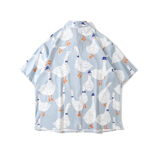 men's casual shirts full prined oversized shirt short sleeve summer streetwear for men t, White;black
men's casual shirts full prined oversized shirt short sleeve summer streetwear for men t, White;black