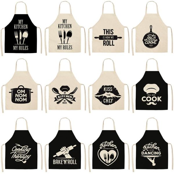 aprons black letter alphabet kitchen for women cotton linen bibs household cleaning pinafore home cooking apron 53*65cm
aprons black letter alphabet kitchen for women cotton linen bibs household cleaning pinafore home cooking apron 53*65cm