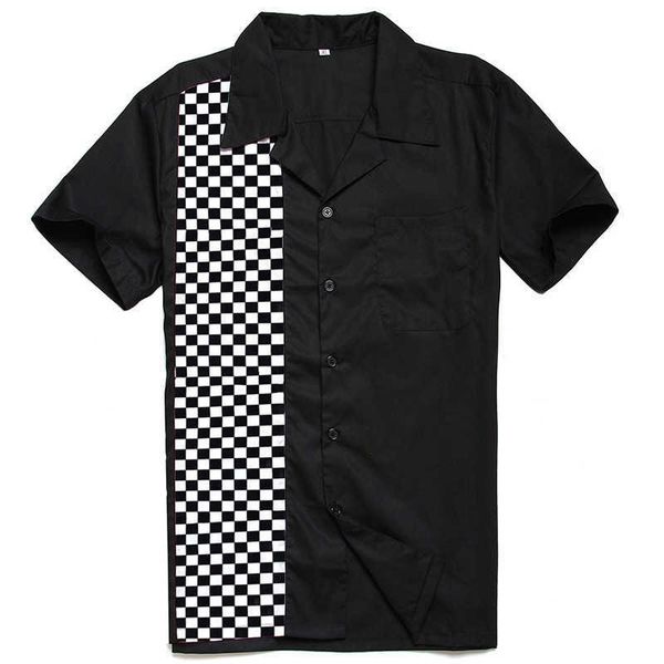 blouse men dress with checkered shirt short sleeve men's designer mosaic shirts button-down dress big size camiseta retro hombre 210527, White;black
blouse men dress with checkered shirt short sleeve men's designer mosaic shirts button-down dress big size camiseta retro hombre 210527, White;black