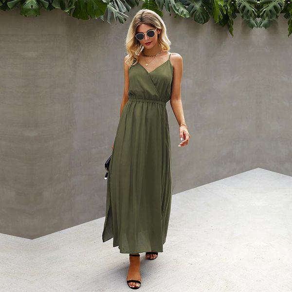 casual dresses women v neck sleeveless high wasit bandage maxi summer elegant ladies spaghetti strap long dress, Black;gray
casual dresses women v neck sleeveless high wasit bandage maxi summer elegant ladies spaghetti strap long dress, Black;gray