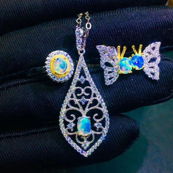 natural opal ring pendant earrings gemstone jewelry set s925 silver restoring geometry butterfly women party bracelet, & necklace, Black
natural opal ring pendant earrings gemstone jewelry set s925 silver restoring geometry butterfly women party bracelet, & necklace, Black