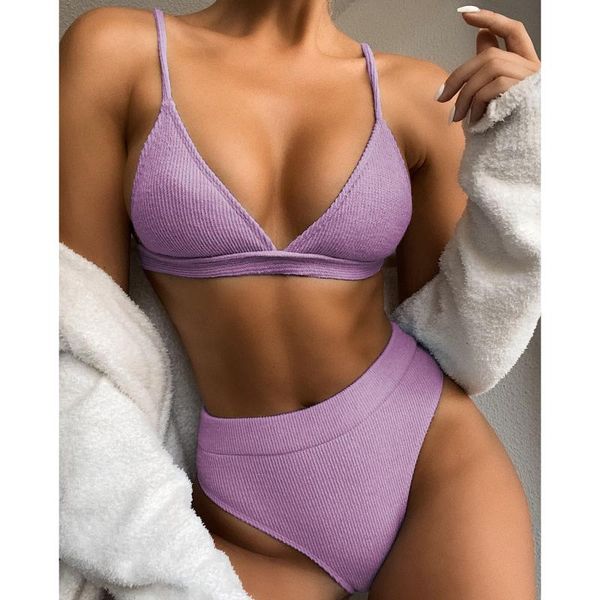 women's swimwear push up bikini set swimsuits high waist women ribbed biquini bathing suits brazilian bikinis 2021 purple bathers, White;black
women's swimwear push up bikini set swimsuits high waist women ribbed biquini bathing suits brazilian bikinis 2021 purple bathers, White;black