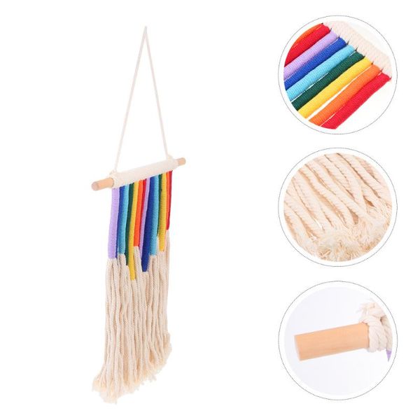 decorative objects & figurines 1pc bohemian style rainbow tapestry woven wall hanging art decor
decorative objects & figurines 1pc bohemian style rainbow tapestry woven wall hanging art decor