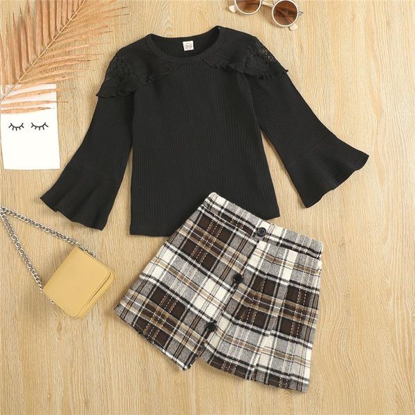 clothing sets 2pcs toddler baby girls trendy tracksuit, kids solid color o-neck flare-sleeve + plaid cropped skirt set, 18 months-6 yea, White
clothing sets 2pcs toddler baby girls trendy tracksuit, kids solid color o-neck flare-sleeve + plaid cropped skirt set, 18 months-6 yea, White