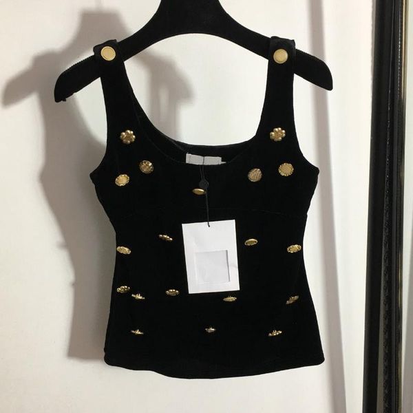 women's vests luxury design fashion hardware foreign style button decoration vest temperament velvet slim suspender, Black;white
women's vests luxury design fashion hardware foreign style button decoration vest temperament velvet slim suspender, Black;white