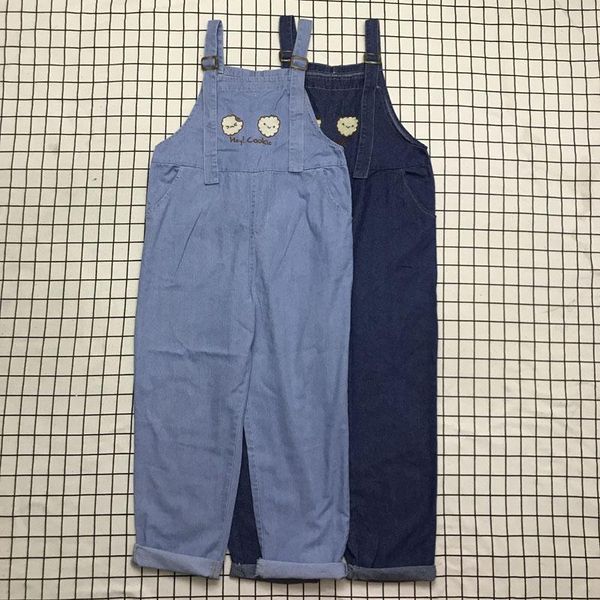 women's jumpsuits & rompers japanese students sweet jumpsuit pants childlike biscuit embroidery loose denim bodysuits, Black;white
women's jumpsuits & rompers japanese students sweet jumpsuit pants childlike biscuit embroidery loose denim bodysuits, Black;white