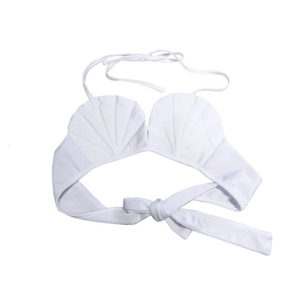 style swimsuit sling solid shell bikini triangl swimwear, White;black