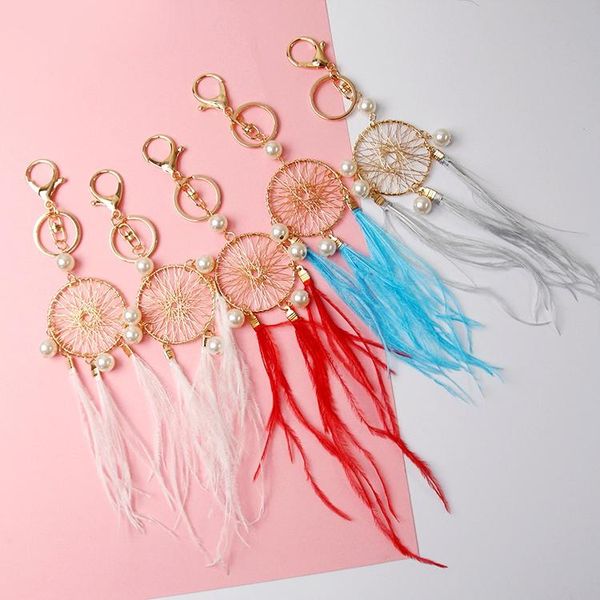 keychains 2021 dreamcatcher ostrich feather tassel fringe imitated pearl keychain for women key chains ring car bag pendent charm d468, Silver
keychains 2021 dreamcatcher ostrich feather tassel fringe imitated pearl keychain for women key chains ring car bag pendent charm d468, Silver