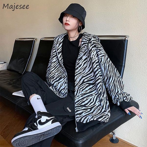 women's jackets women zebra printed hooded hip hop couple loose plus size high street womens chic korean style zipper coats, Black;brown
women's jackets women zebra printed hooded hip hop couple loose plus size high street womens chic korean style zipper coats, Black;brown