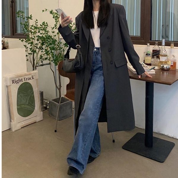 women's trench coats 2021 autumn winter coat women long sleeves v-neck outwear fashion high split windproof female top, Tan;black
women's trench coats 2021 autumn winter coat women long sleeves v-neck outwear fashion high split windproof female top, Tan;black