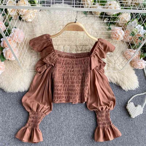 spring autumn hollow ruffled sling women's square neck puff sleeve short bottoming shirt uk817 210507, White
spring autumn hollow ruffled sling women's square neck puff sleeve short bottoming shirt uk817 210507, White
