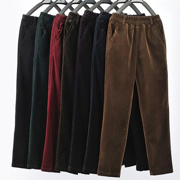 women's pants & capris autumn winter mother corduroy trousers elastic waist casual high plus size velvet warm women, Black;white
women's pants & capris autumn winter mother corduroy trousers elastic waist casual high plus size velvet warm women, Black;white