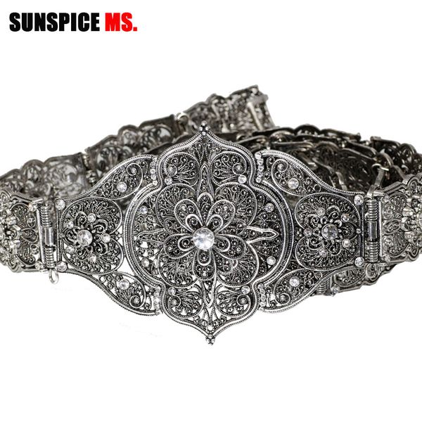 sunspice-ms caucasus retro ancient silver metal belt for women ethnic wedding jewelry crystal body waist chain adjustable length
sunspice-ms caucasus retro ancient silver metal belt for women ethnic wedding jewelry crystal body waist chain adjustable length