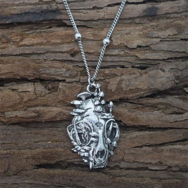pendant necklaces gothic skull mushroom necklace for men women jewelry punk creative friend gift, Silver
pendant necklaces gothic skull mushroom necklace for men women jewelry punk creative friend gift, Silver