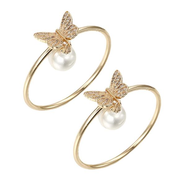 pcs napkin rings elegant butterflies buckle holders party table decor