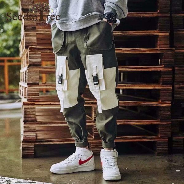 spring men's casual pants sports loose fitting fashion trousers overalls big pocket cargo, Black
spring men's casual pants sports loose fitting fashion trousers overalls big pocket cargo, Black