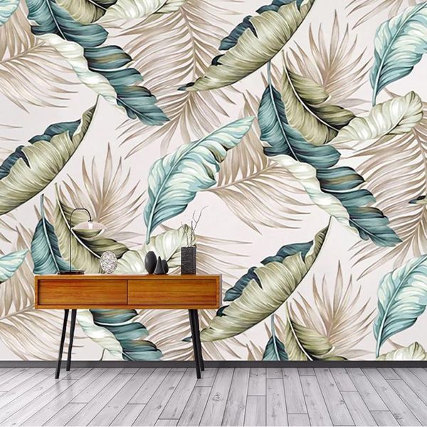 wallpapers custom 3d wallpaper plant leaves banana leaf art oil painting dining room living tv background wall mural papel de parede 
wallpapers custom 3d wallpaper plant leaves banana leaf art oil painting dining room living tv background wall mural papel de parede