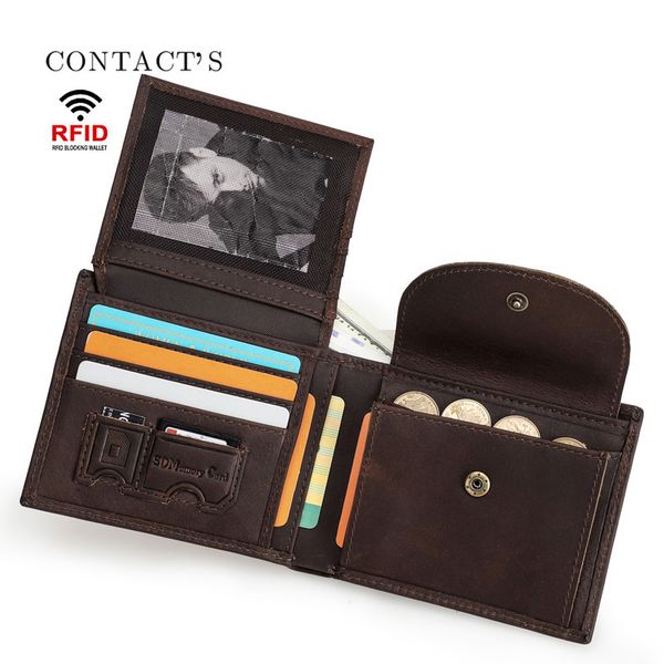 black angel rfid anti-theft brush crazy horse leather men's multi card men's wallet, Red;black
black angel rfid anti-theft brush crazy horse leather men's multi card men's wallet, Red;black
