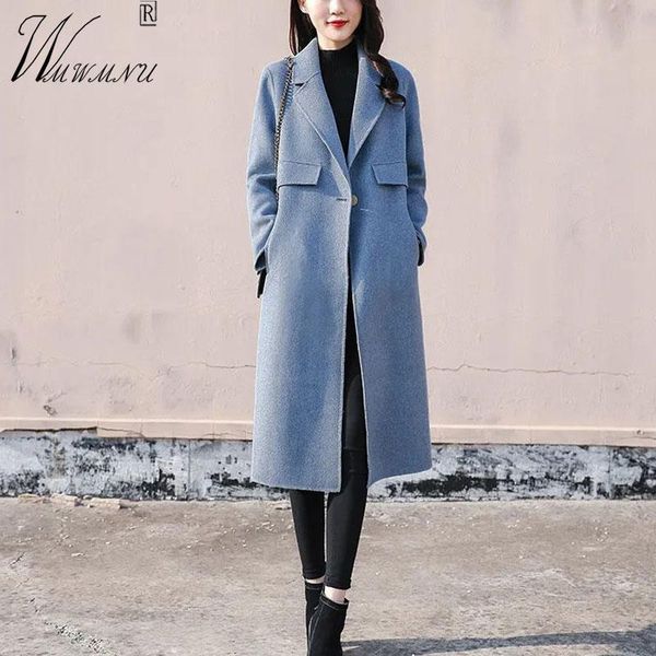 women's wool & blends korean fashion suit collar warm women's coats elegant chic 2021 thick winter basic pocket mid-length woolen o, Black
women's wool & blends korean fashion suit collar warm women's coats elegant chic 2021 thick winter basic pocket mid-length woolen o, Black