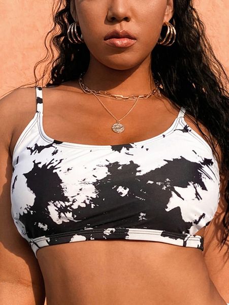 plus tie dye bikini d6lb#, Black 
plus tie dye bikini d6lb#, Black