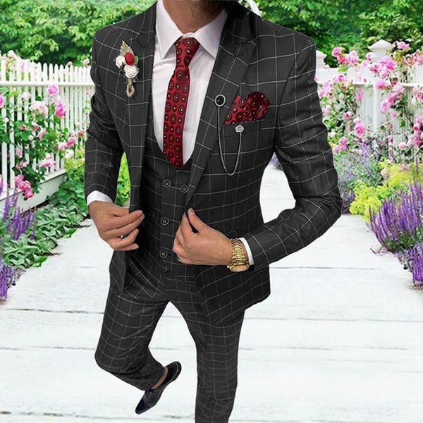 men's suits & blazers 2021 spring fashion slim fit 3 pieces soft thin plaid prom tuxedos party jacket blazer for wedding grooms, White;black
men's suits & blazers 2021 spring fashion slim fit 3 pieces soft thin plaid prom tuxedos party jacket blazer for wedding grooms, White;black