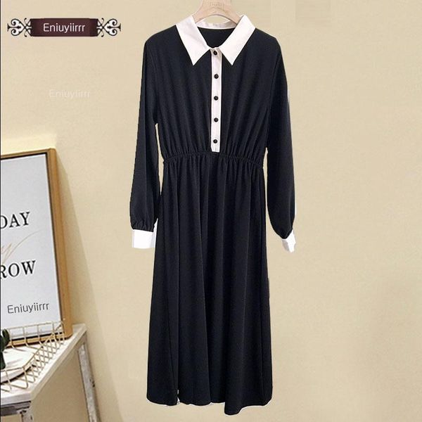 casual dresses women's long black winter sleeve slim elastic waist a line patchwork button shirt dress cotton vintage e701, Black;gray
casual dresses women's long black winter sleeve slim elastic waist a line patchwork button shirt dress cotton vintage e701, Black;gray