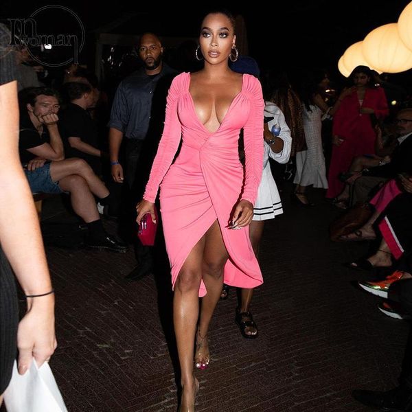 casual dresses inwoman autumn pink for women 2021 v neck long sleeve bodycon dress female ruched clubwear party midi, Black;gray
casual dresses inwoman autumn pink for women 2021 v neck long sleeve bodycon dress female ruched clubwear party midi, Black;gray