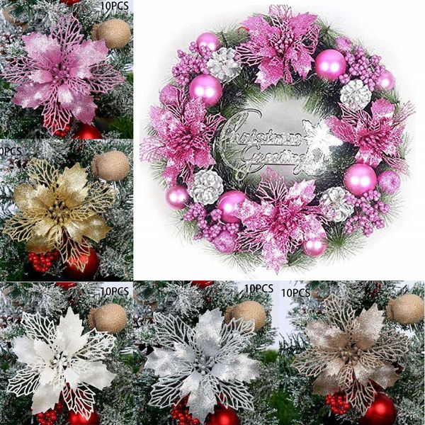 christmas decorations 10*christmas 11cm poinsettia glitter flower tree hanging party xmas decor decoration
christmas decorations 10*christmas 11cm poinsettia glitter flower tree hanging party xmas decor decoration