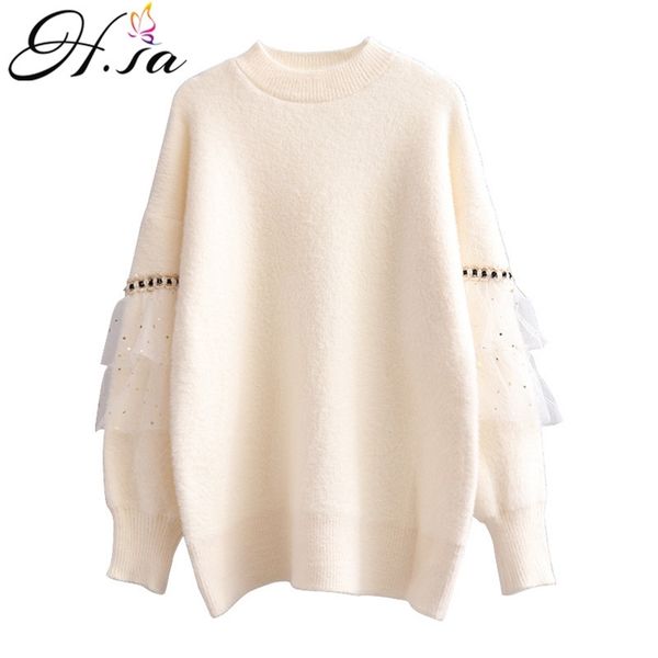 women sweater and pullovers oneck elegant knitwear white chic sweaters gauze patchwork knit jumpers velvet fake fur pull 210430, Black;gray
women sweater and pullovers oneck elegant knitwear white chic sweaters gauze patchwork knit jumpers velvet fake fur pull 210430, Black;gray