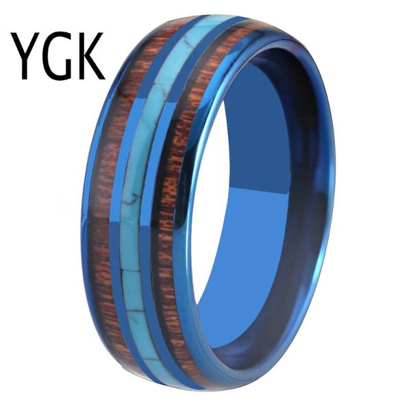 wedding rings classic men's 8mm blue tungsten carbide ring koa wood with turquoise inlay fashion jewelry for women, Slivery;golden
wedding rings classic men's 8mm blue tungsten carbide ring koa wood with turquoise inlay fashion jewelry for women, Slivery;golden