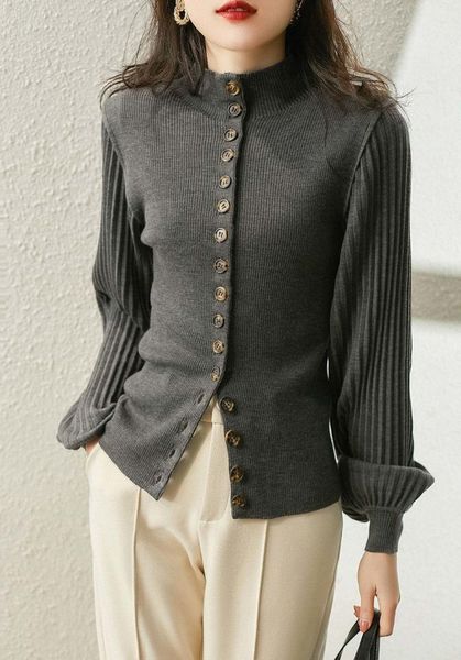 women's knits & tees spring and autumn stretch hole slim sweater bubble lantern sleeve single-breasted knitted wool cardigan cute solid, White
women's knits & tees spring and autumn stretch hole slim sweater bubble lantern sleeve single-breasted knitted wool cardigan cute solid, White