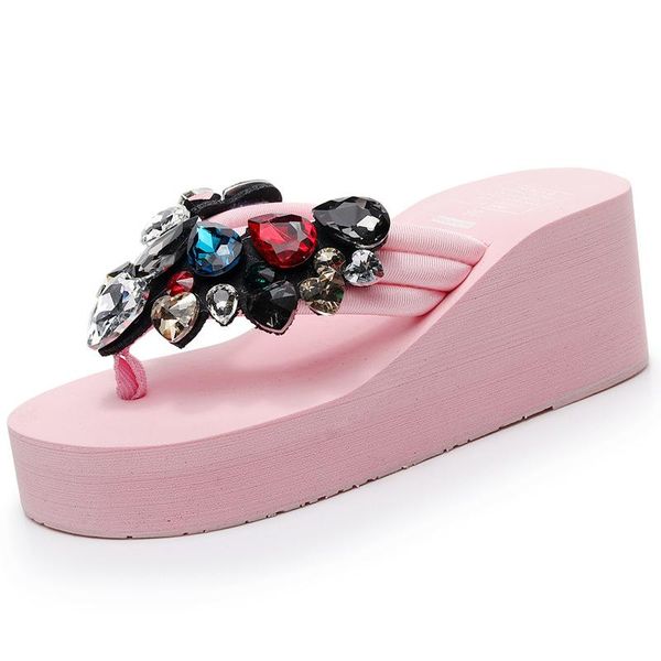slippers fashion diy handmade rhinestone bling crystal women's slates platform high heel beach flip flops sandals zapatos mujer, Black
slippers fashion diy handmade rhinestone bling crystal women's slates platform high heel beach flip flops sandals zapatos mujer, Black