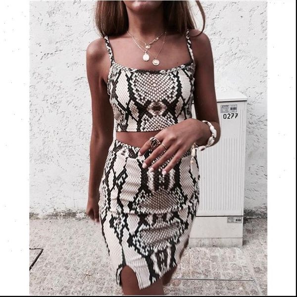two piece set women tracksuits vintage snakeskin print outfits sets clothes skirt summer party clothing ladies, Gray
two piece set women tracksuits vintage snakeskin print outfits sets clothes skirt summer party clothing ladies, Gray