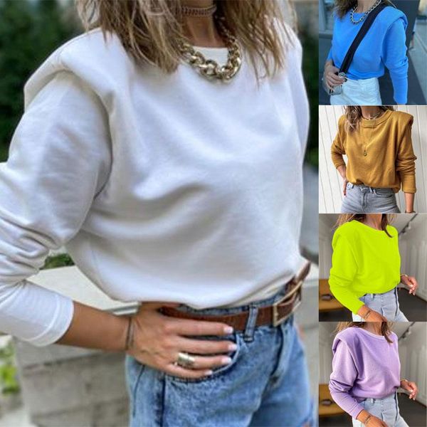 women shoulder pads loose hoodies female casual solid color hoodie round neck long sleeve velvet warm sweatshirts women's &, Black
women shoulder pads loose hoodies female casual solid color hoodie round neck long sleeve velvet warm sweatshirts women's &, Black