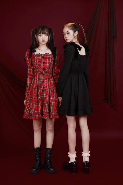autumn harajuku love bow red puff long sleeve dress girl fashion temperament lolita sweet kawaii plaided cool casual dresses, Black;gray
autumn harajuku love bow red puff long sleeve dress girl fashion temperament lolita sweet kawaii plaided cool casual dresses, Black;gray