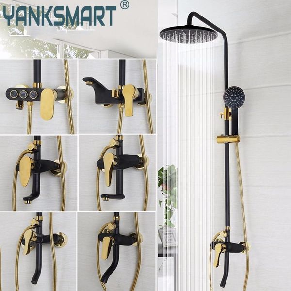 good quality bathroom black shower set with handheld wall mounted rainfall mixer tap faucet valve sets
good quality bathroom black shower set with handheld wall mounted rainfall mixer tap faucet valve sets