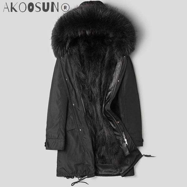 men's leather & faux akoosun winter jacket men parka real fur coat clothes warm natural raccoon liner parkas hombre 2021 ml-185668 kj23, Black
men's leather & faux akoosun winter jacket men parka real fur coat clothes warm natural raccoon liner parkas hombre 2021 ml-185668 kj23, Black