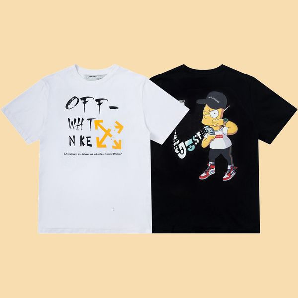 correct off21 summer new white funny cartoon villain printed t-shirt for men and women, White;black
correct off21 summer new white funny cartoon villain printed t-shirt for men and women, White;black