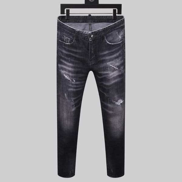 brand european style mens slim elastic jeans men straight denim trousers zipper patchwork black hole for 8153 men's, Blue
brand european style mens slim elastic jeans men straight denim trousers zipper patchwork black hole for 8153 men's, Blue