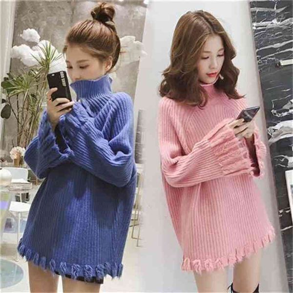 sweater tassel long sleeve high collar pullover wear vintage autumn korean version of loose thick warm 210519, White;black
sweater tassel long sleeve high collar pullover wear vintage autumn korean version of loose thick warm 210519, White;black