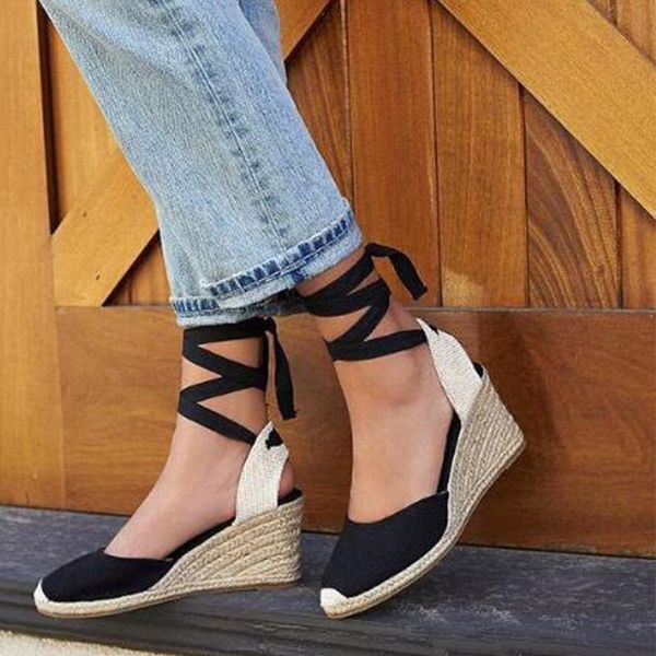 sandals 2021 women gladiator wedges female summer fashion shoes ladies bandage comfort casual footwear plus size, Black
sandals 2021 women gladiator wedges female summer fashion shoes ladies bandage comfort casual footwear plus size, Black