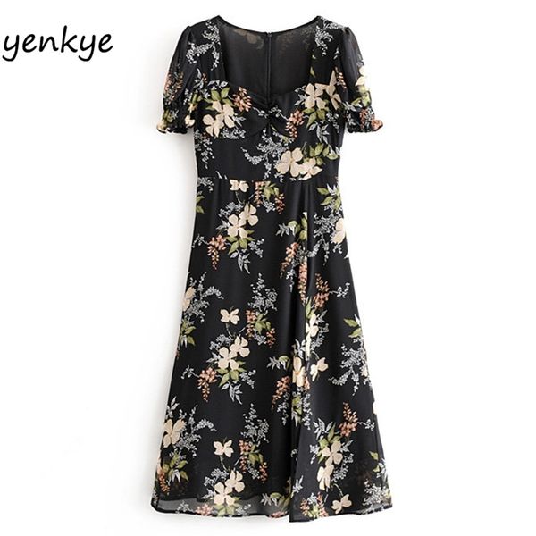 women vintage floral print chiffon summer dress short sleeve square neck slits midi a-line omzz6862 210514, Black;gray
women vintage floral print chiffon summer dress short sleeve square neck slits midi a-line omzz6862 210514, Black;gray