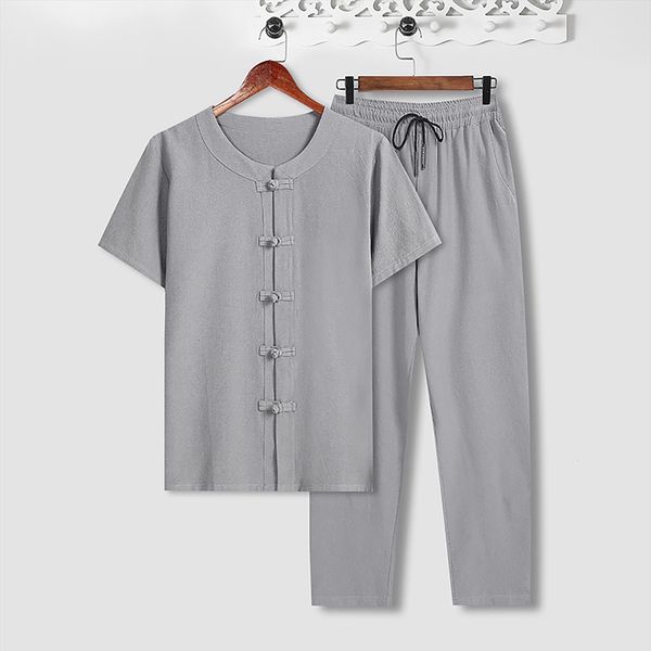 retro button stand collar men tracksuits loose pants summer linen buckle kung fu shirt oriental traditional clothing set, Gray
retro button stand collar men tracksuits loose pants summer linen buckle kung fu shirt oriental traditional clothing set, Gray