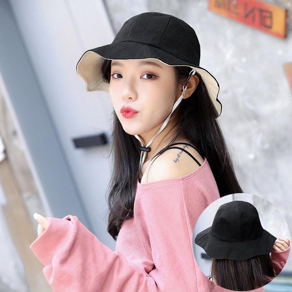ladies summer sunscreen hat double-sided fisherman japanese ins art basin simple korean sun outdoor hats, Black;white
ladies summer sunscreen hat double-sided fisherman japanese ins art basin simple korean sun outdoor hats, Black;white
